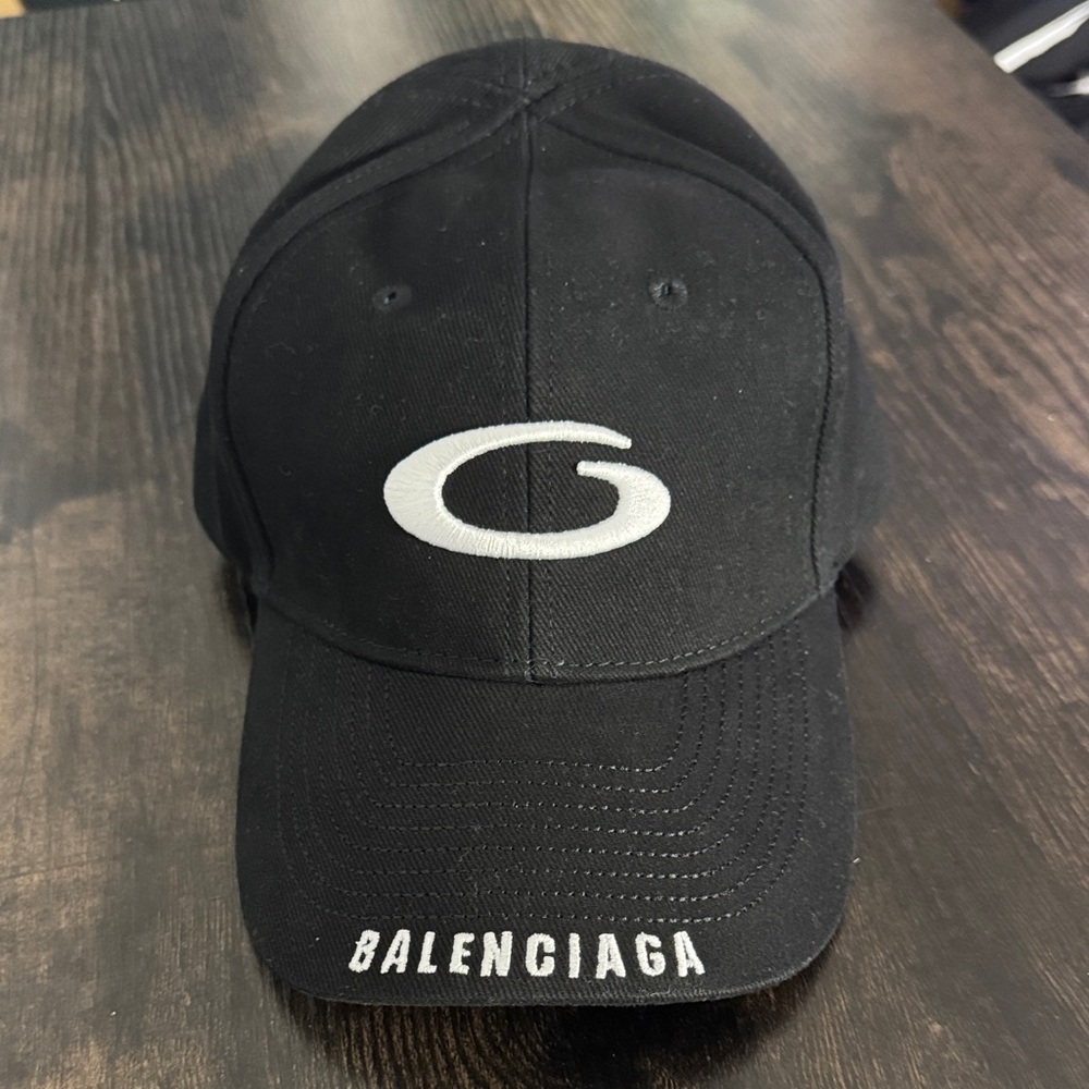 Balenciaga Black Cap with White Logo